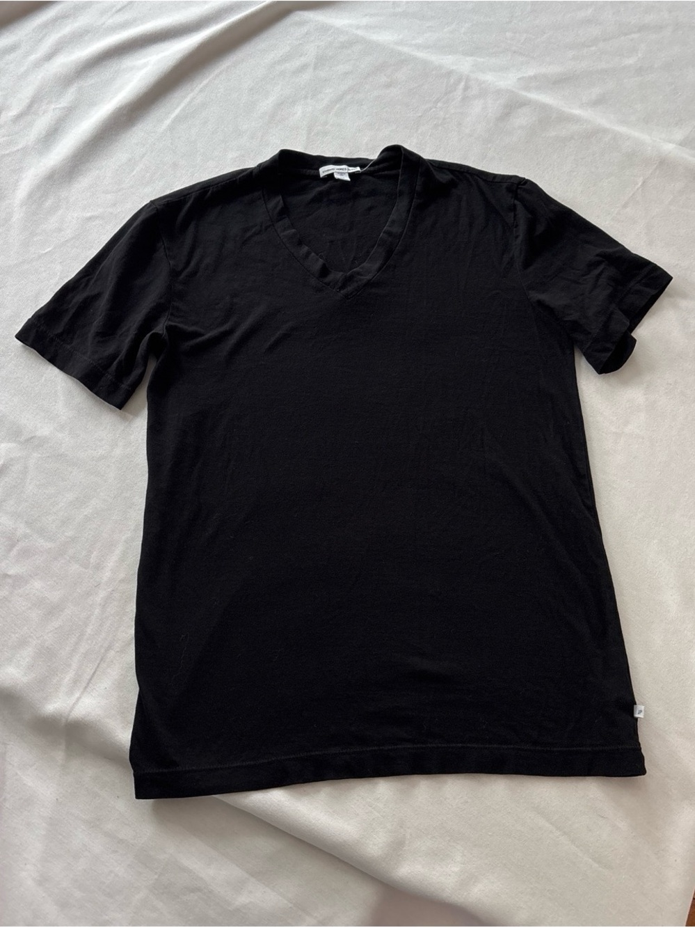 James Perse Black V-Neck Short Sleeve Tee